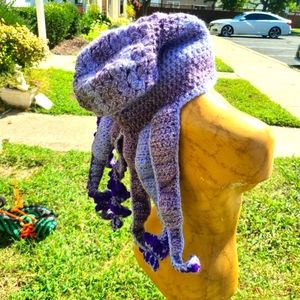 Handmade Crochet Octopus Squid Cephalopod Purple Hat